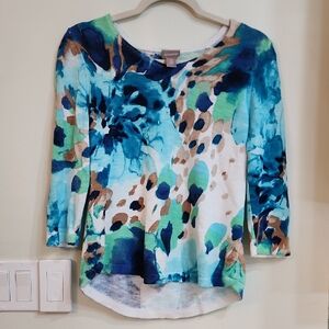 Chico's Watercolor Sweater
